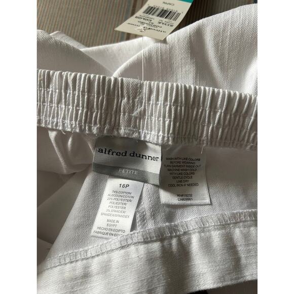 New Alfred Dunner capri pants white size 16P cropped tassel - Picture 7 of 11
